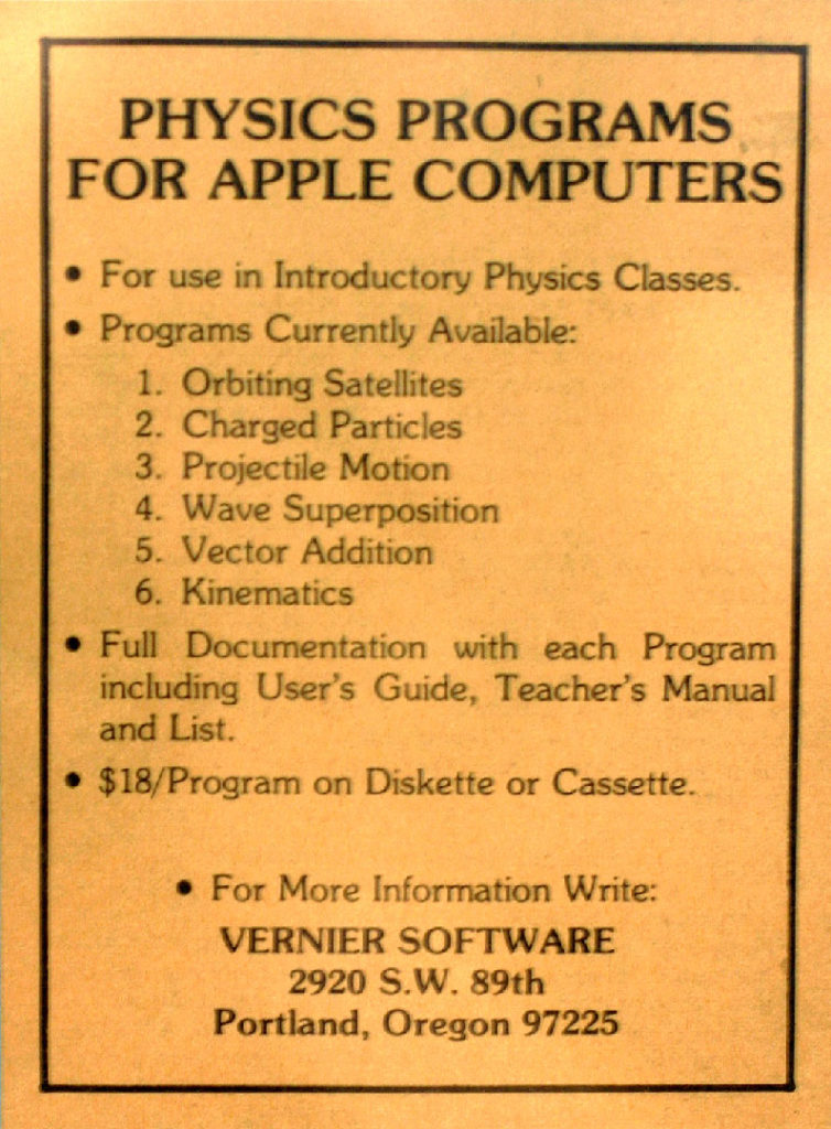 第一遊標軟件廣告約1981年